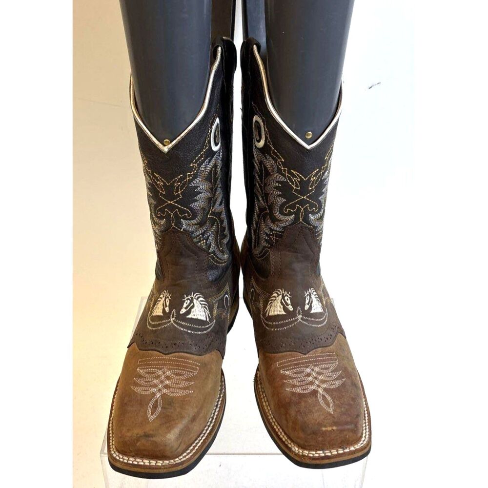 Old Corral Men's Brown Cowboy Ankle Boots - Size 28 & 1/2 (Mexico)